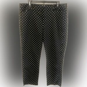 ELLE Womens Black with White Polka Dots. Size 14